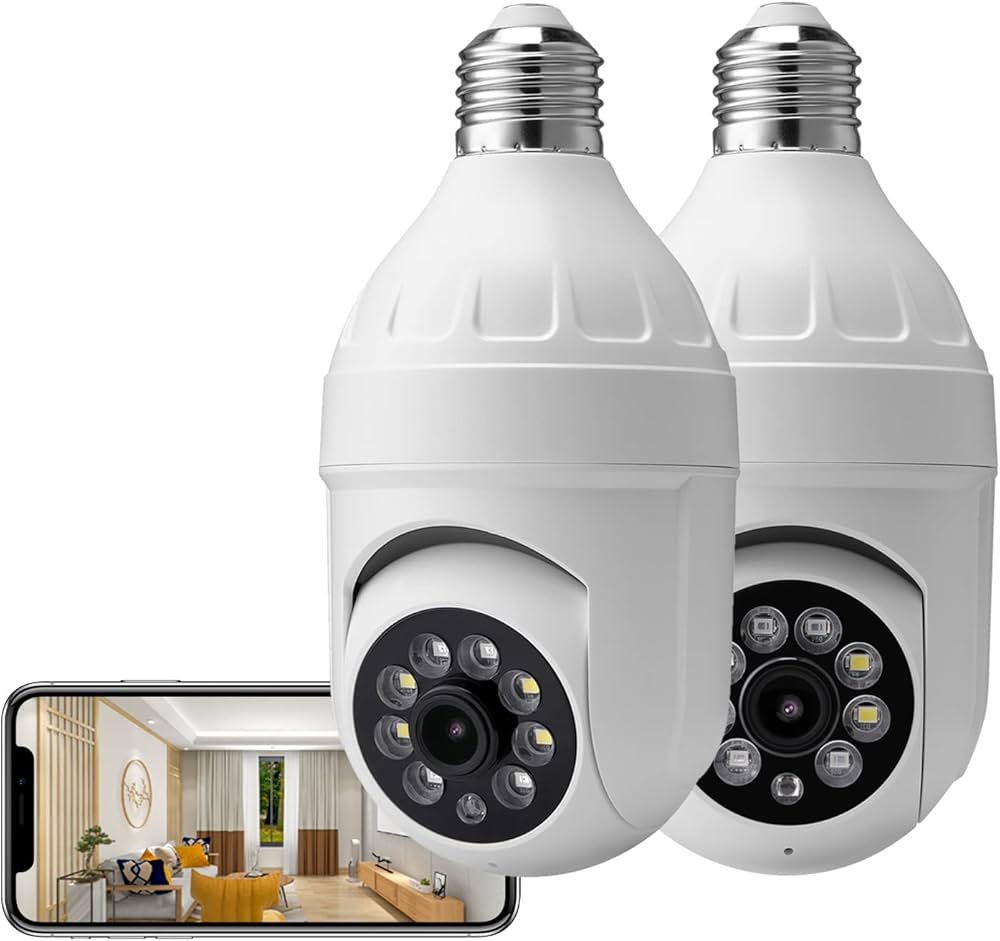 PTZ Security Camera - Light Bulb IP Cam